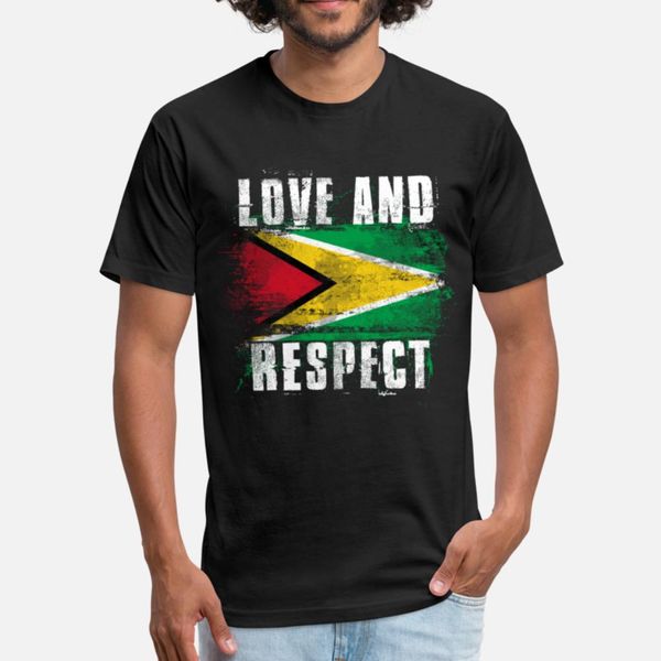 

love and respect guyana flag guyanese pride t designers graphic t shirt classic retro o-neck tracksuit hoodie sweatshirt