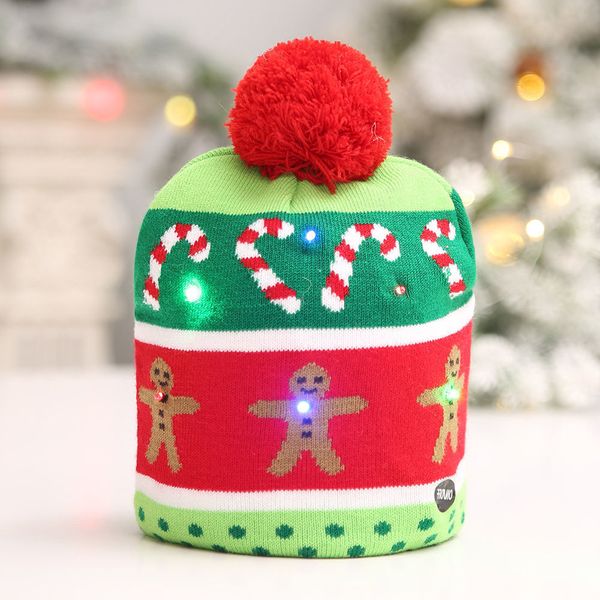 

theme lovely knitwear children's festival led lamp hat decoration girl warm new christmas decorations