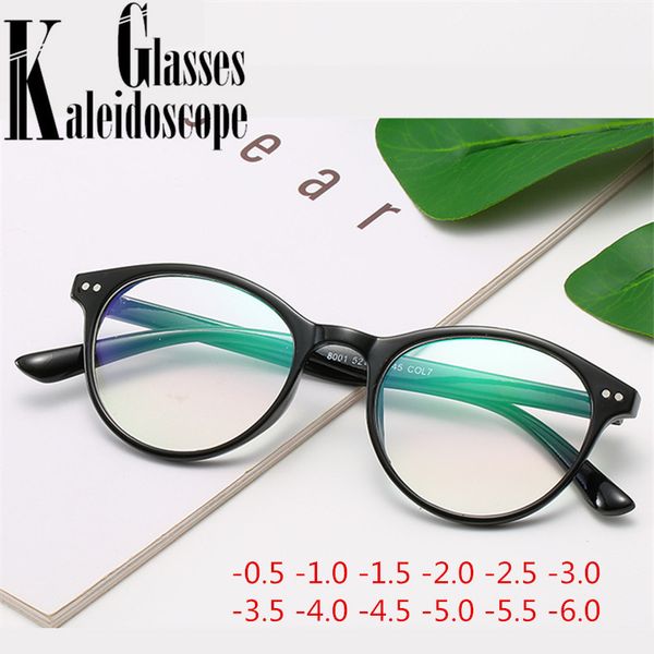 

3.0 -0.5 -2.0 -1.0 -1.5 -3.5 -4.0 -4.5 to 6.0 finished myopia glasses women men vintage round floral print short-sight eyewear