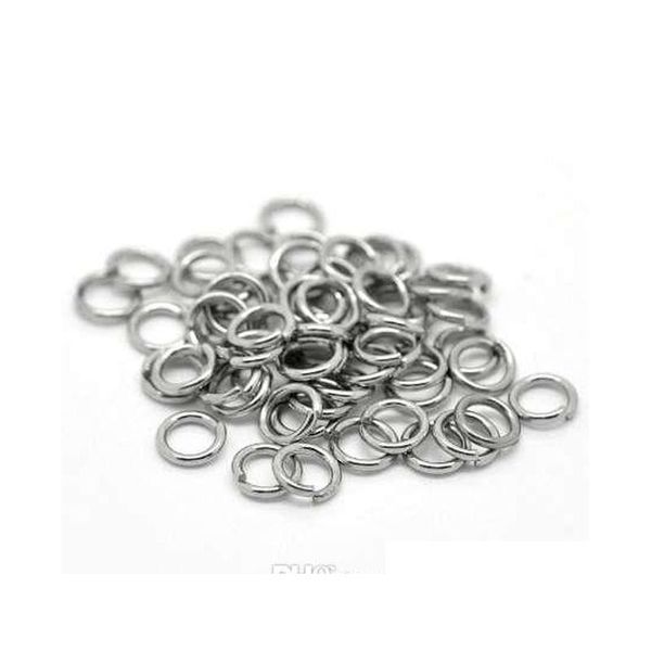 

new lasperal 500pcs silver color stainless steel open jump rings 7mm x 1.2mm jewelry making su jllplx yy_dhhome