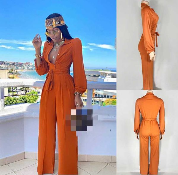 

casual solid women jumpsuits puff sleeve female deep v-neck single breasted waist drawstring wide pants rompers party wear, Black;white