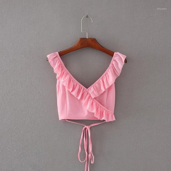 

fashion women ruffles sets sweet pink lace-up shorts skirts set stylish pamaja suit casual female 2pc/set1, White