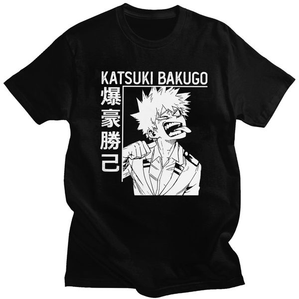 

sport funny men's katsuki bakugo boku no hero academia t-shirt cotton anime tee shirt short sleeve manga all might tshirt merch