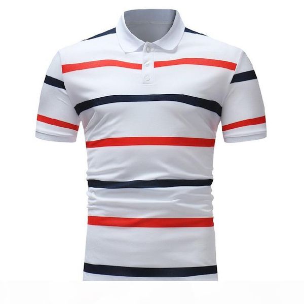 

summer brand men polo shirt casual striped polo tees short sleeves shirt plus size summer breathable men clothing, White;black