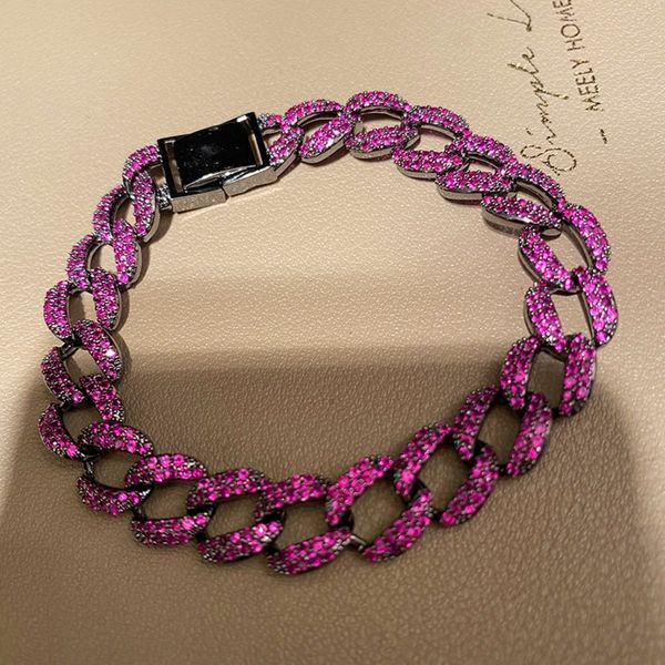 

bb2je colorful ornamentfeminine various colorschain card red chain temperamentnet clasphand light braceletbracelet bracelet full diamond of, Golden;silver