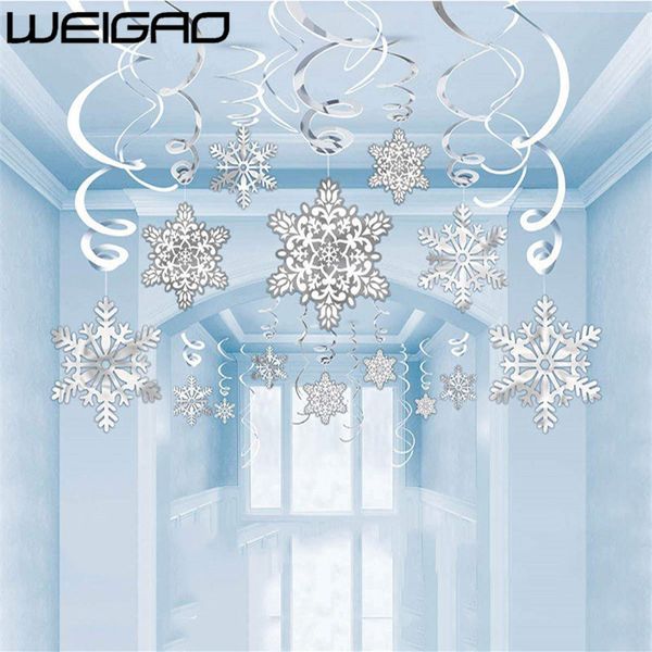 

snow natal foil merry hanging white swirl banner garland christmas decorations for home new year party navidad kerst