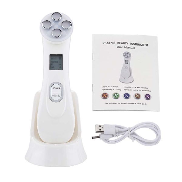 5in1 RFEMS Radio Mesoterapia Elettroporazione Lifting facciale Penna di bellezza Radiofrequenza LED Photon Viso Ringiovanimento della pelle Rimozione delle rughe