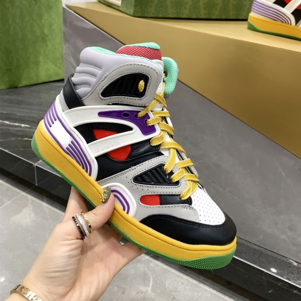 

designer shoes leather rhyton sneakers basket fashion beige men trainers vintage luxury casual shoes chaussures ladies shoe designers sneake, Black