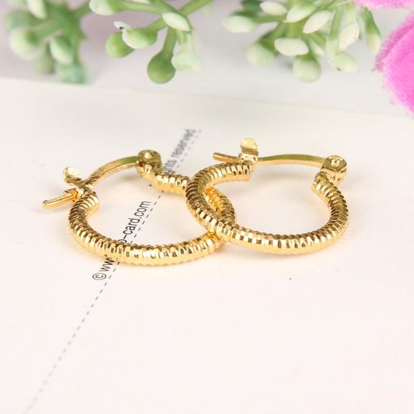 

hoop & huggie bangrui round earrings basketball trendy yellow color fashion jewelry wholesale middle size women, Golden;silver
