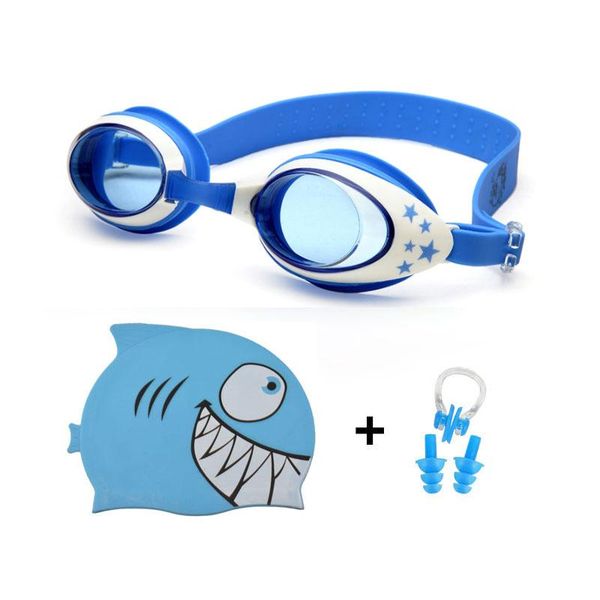 

child swimming caps diving glasses earplug set waterproof fog kids pool swim eyewear silicone boy girl swimming goggles qylmsn yyysports