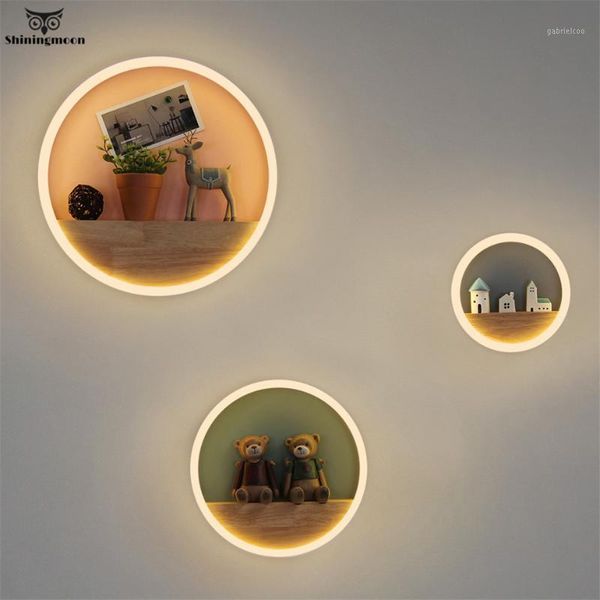 

nordic led wall lamps modern acylic material cafe bar wall lamp round living room home decor makeup bath room sconce lamp1