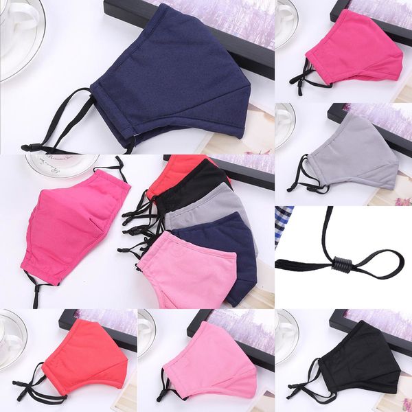 

ubosou factory price black mask pm2.5 breathing filters protective face mouth cotton masks adjustable washable reusable anti fo 3 n