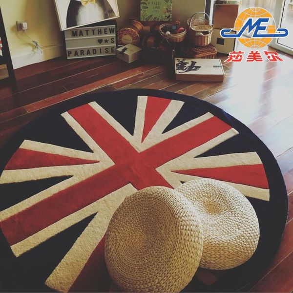 

carpets british retro round handmade acrylic living room bedroom computer chair carpet thickened home