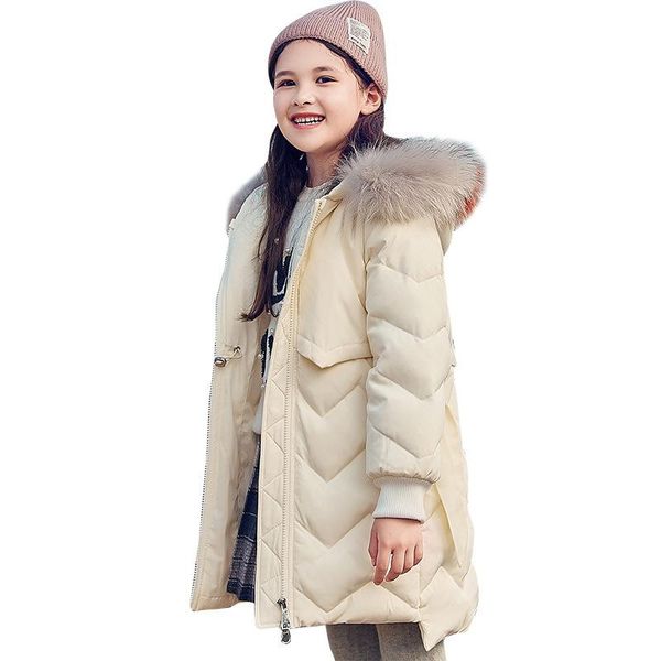 

children's down jacket new style girls mid-length thick korean-style western style baby children's clothing, Blue;gray