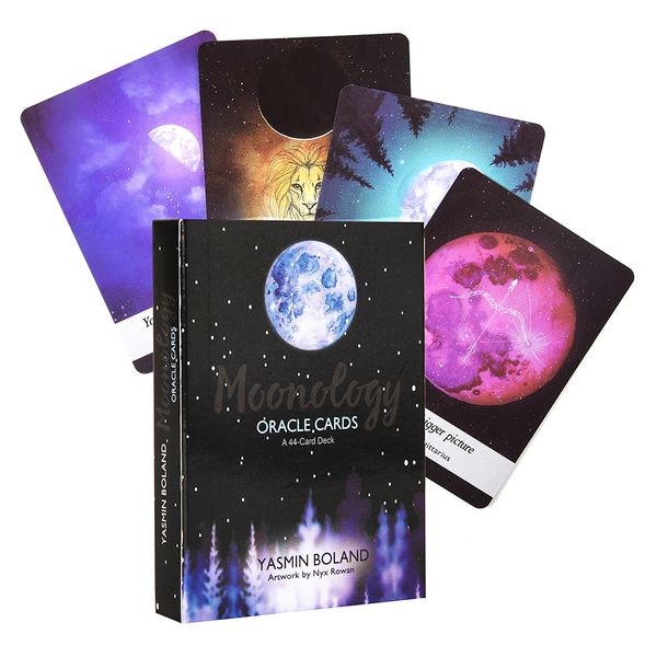 

moonology oracle cards a 44-card deck and electronic guidebook tarot card game toy moon's power to gain clarity on your life
