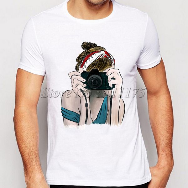 

click camera design men's fashion t shirt hipster customize printed short sleeve tees sport hooded sweatshirt hoodie