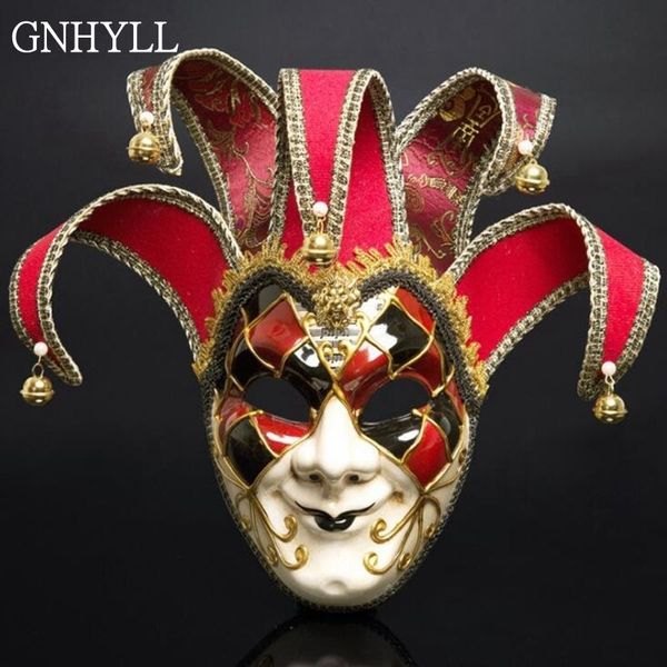 Novo Halloween Carnaval Masquerade Itália Veneza Pintura Handmade Pintura Face Christmas Cosplay Mask Y200103