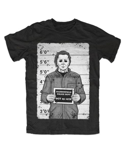 

2019 новые мужчины смешной myers mugshot премиум футболка halloweenmoviekultmichaelhorrorfreddyjason майка спортивная с капюшоном толстовка