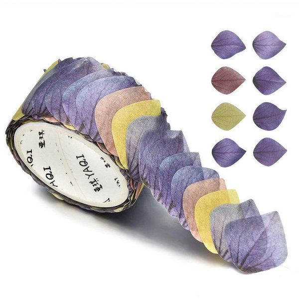 

200pcs/roll washi tape masking petals tape diy scrapbook sticker sticky paper diary flower stickers adhesive stationery1