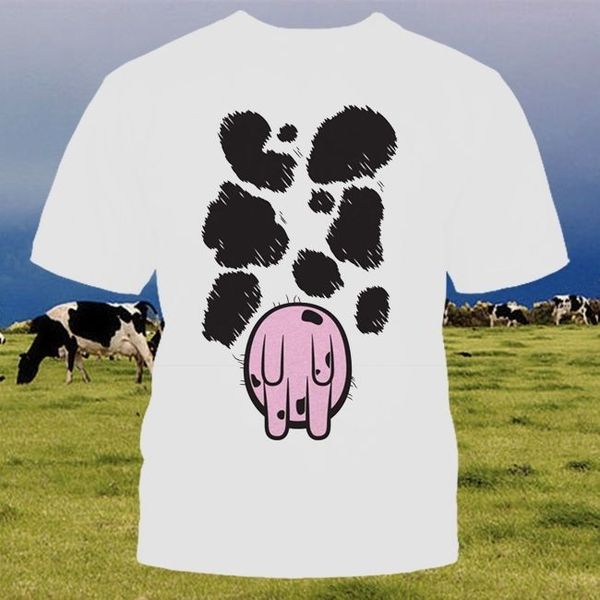 

sport casual printing tee brand new cow costume t-shirt, mens/& fitted womens size, funny shirt moo man t-shirt