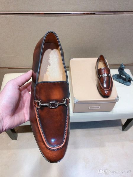 

q1 new 2019 men dress shoes big size 38-45 man business shoes genuine leather male lace-up casual shoes spring/autumn 22, Black