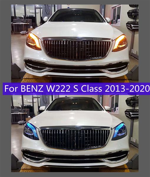 W222 LED far 2013-20 W223 S350 S400 LED Gündüz Dönüş Sinyali Angel Göz Projektör