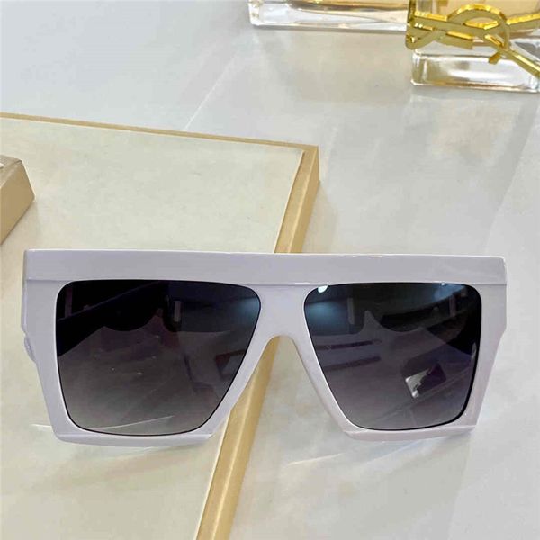 

4396 new fashion and popular cool sunglasses women use plate square frame new sunglasses super atmosphere wild uv400 protective lens, White;black