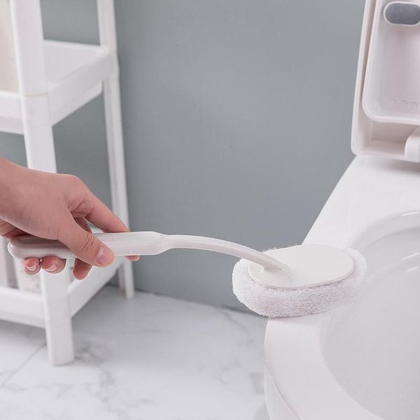 

bathroom long handle sponge brush wall cleaning bathtub floor tile scouring pad kitchen toilet bathroom wash cleaning tool hot