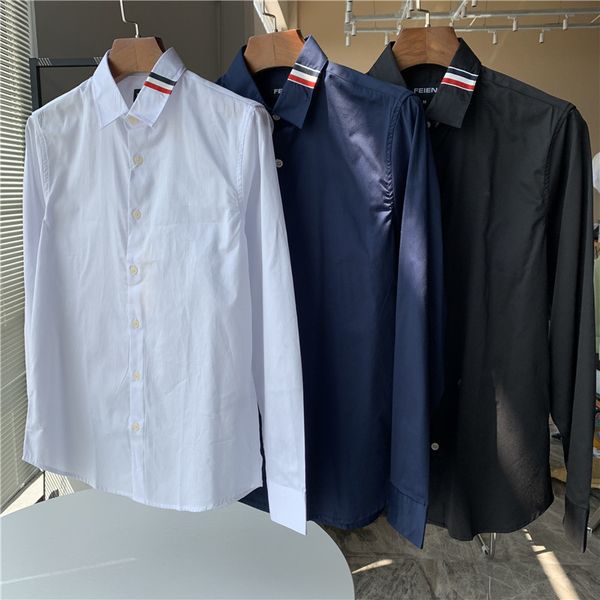 

odm company's regular customers strongly recommend a wave of men's long sleeve korean fashion, handsome white shirt