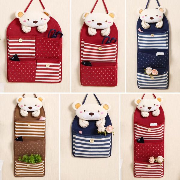 

1/2/3/4 pockets bag wall mounted storage bag closet organizer clothes hanging storage container children room pouch home decor