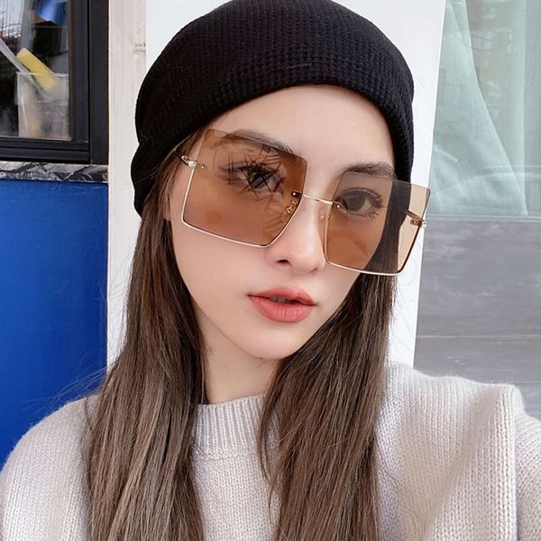 

sunglasses lower half women's frame glasses personality net red face thin light sunglasses anti uv moisture, White;black