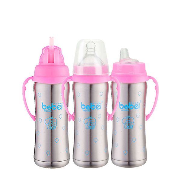 

use 240ml, 1 bottle, 3 baby, baby and children stainls steel thermos bottle