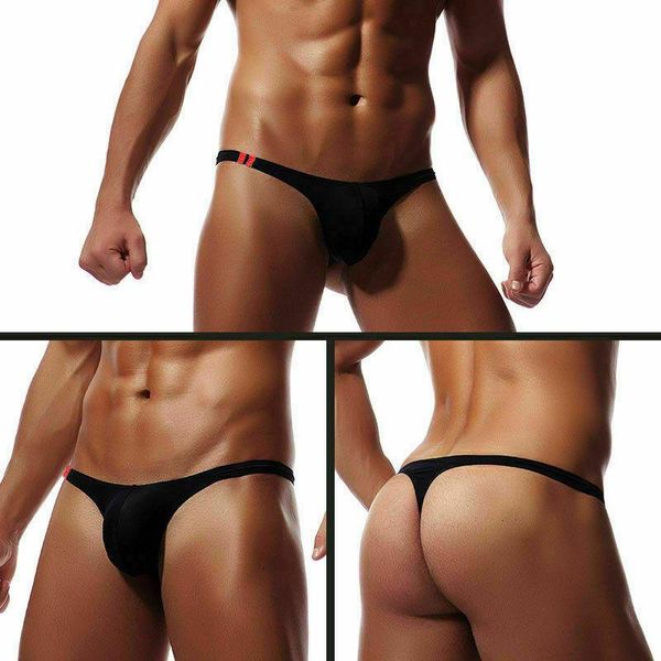 

underpants on offer 10 styles men's underwear t-back breathable thong fashion non-breathable for man, Black;white