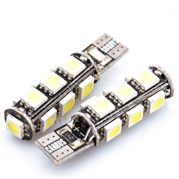 

emergency lights 100x t10 194 w5w 13 led smd 13smd canbus obc error no light bulb lamp white blue red green1