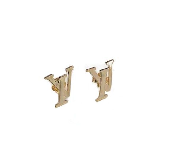 

new fashion charm stud earrings aretes orecchini for women party wedding lovers gift jewelry engagement with box nrj, Golden;silver