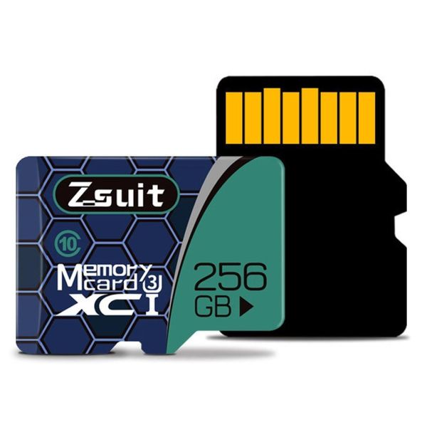 

zsuit 256gb high speed class10 silver grey tf memory card