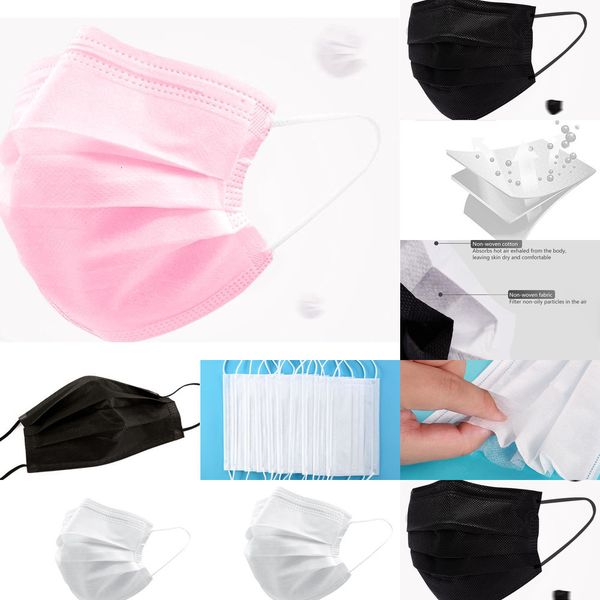 

disposable in 24h shipping stock 3-ply anti-haze face dust proof earloop mask family office salo rei8