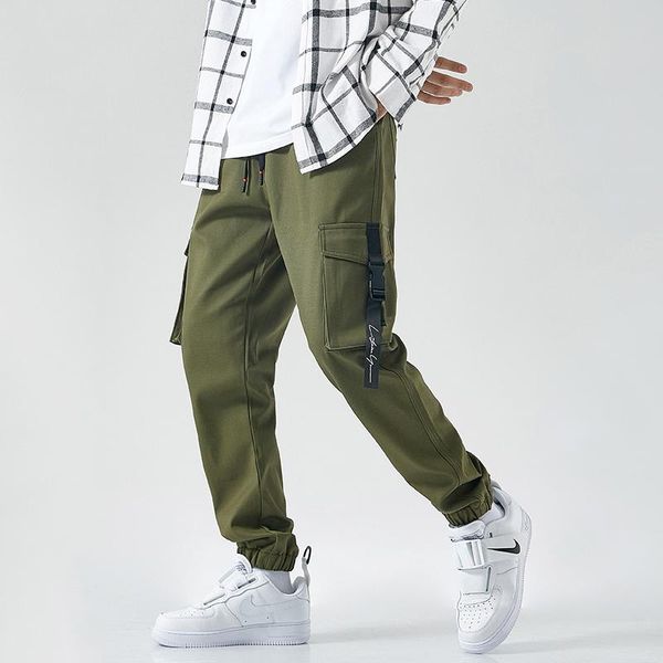

m-8xl men pants japanese casual trouser man jogger pants baggy cargo men, Black