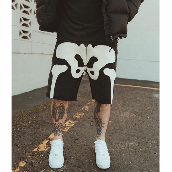 

oem shorts long drawstring dropshipping fog skull patches short pants men