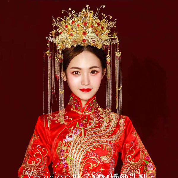 

bridal phoenix ancient suit wedding jewelry headdress hair crown accessories new style, Silver