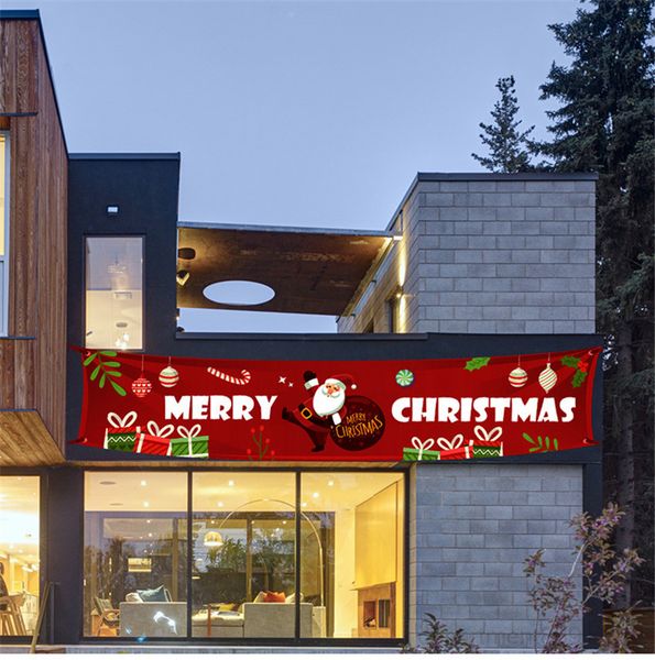 

a-santa claus outdoor banner merry flags decoration for home christmas ornaments flag new year owb1721