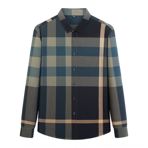 

njl90 зимы мужская q8t2m осенью и tiger новая рубашка мужская с длинным рукавом без глажения формальной рубашки делового стиля модные полосы, Blue