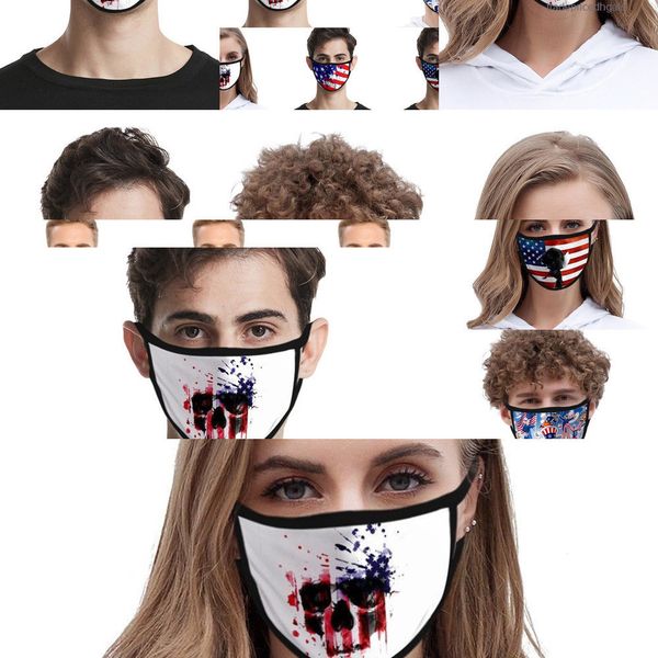 

face foral double mask layer dustproof anti-uv print designer masks fashion women men mout t39a 5vy8