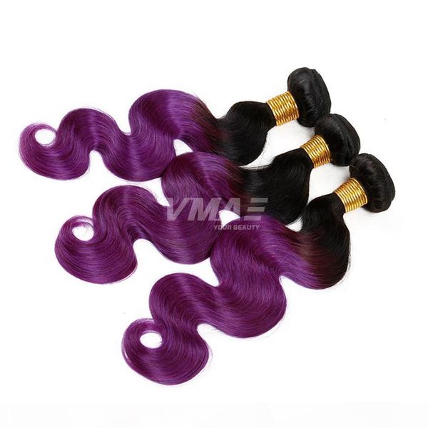 

ombre 1b purple brazilian hair 3 bundles purple ombre hair brazilian body wave ombre extensions black and purple body wave