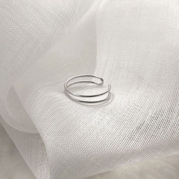 

925 sterling silver double-layer ring in minority design