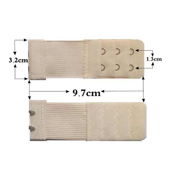 

gym clothing women bra extender 3 rows 2 hooks elastic adjustable lengthen clasp for underwear tue88, White;black