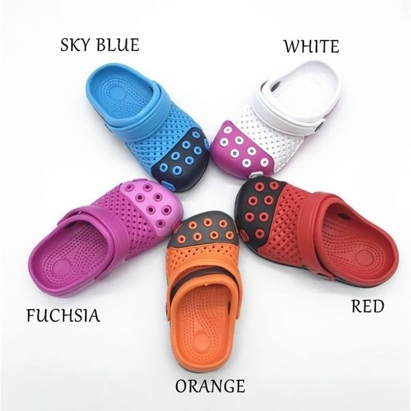 

girl boy summer recircled croc clog children garden slippers beach mules clogs sandals for girls boys kids babies 24-29 30-35 y200615, Black;red
