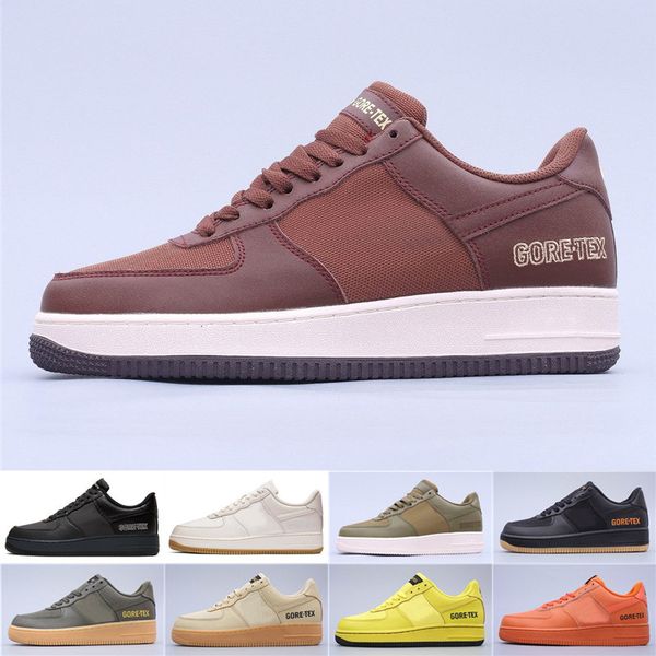 

gore tex 1 baroque brown medium olive deepest green team gold dynamic yellow bright ceramic black men woman casual shoes 36-45