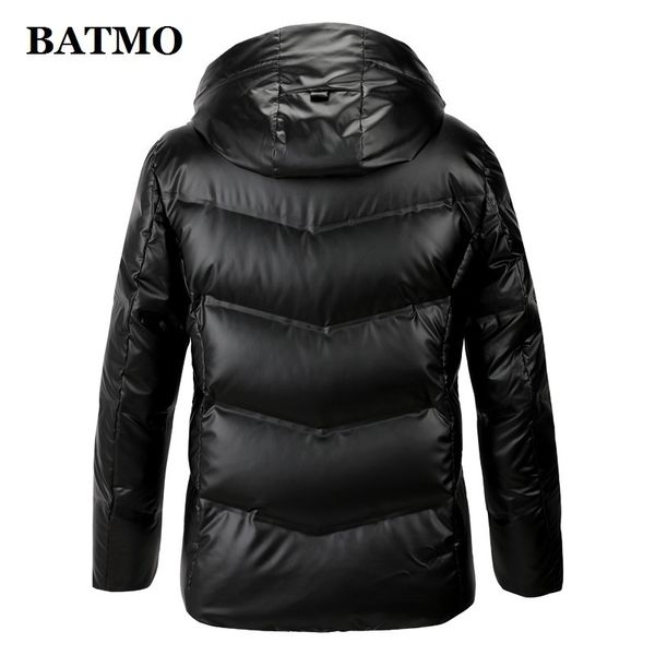 

batmo new arrival winter 80% white duck down hooded jackets men,waterproof down coat 9928 201204, Black