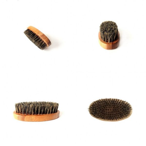 

wood oval facial brush no handle phyllostachys boar bristles woodiness beard grooming tools gift hair brushes 4 8zc g2